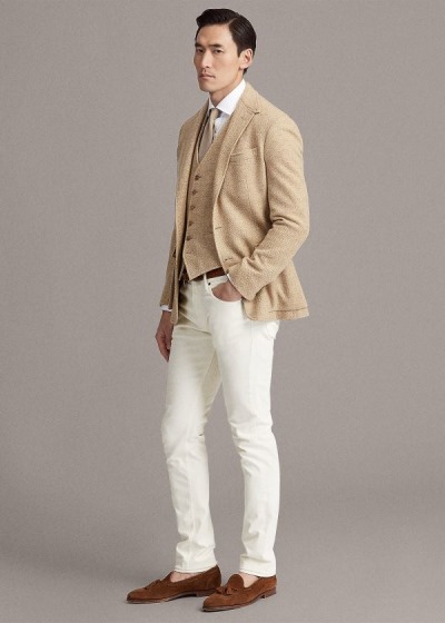 Jeans Ralph Lauren Hombre Creme - Slim Fit Stretch - RXLIP0463